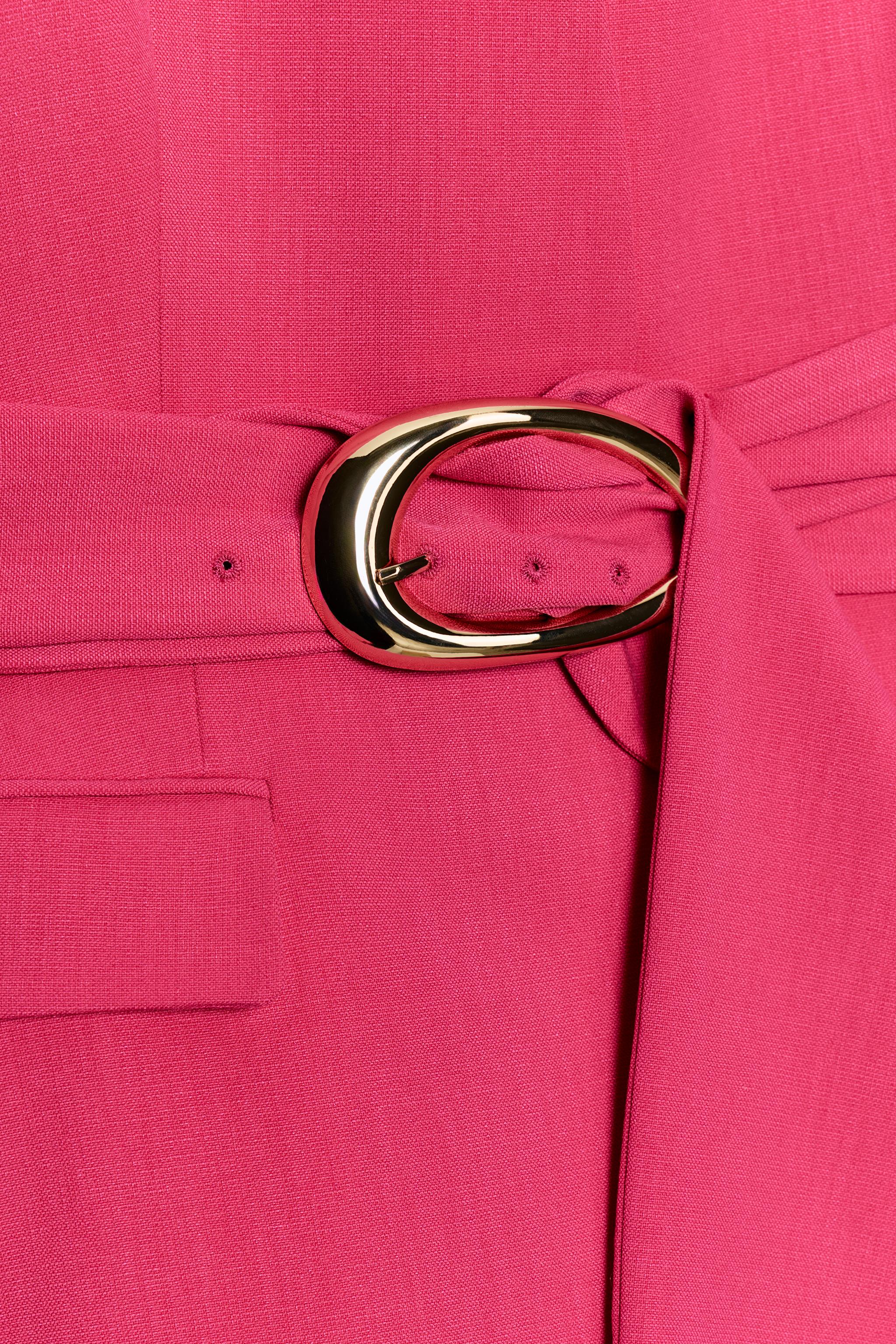 SHOULDER PAD BLAZER WITH BELT